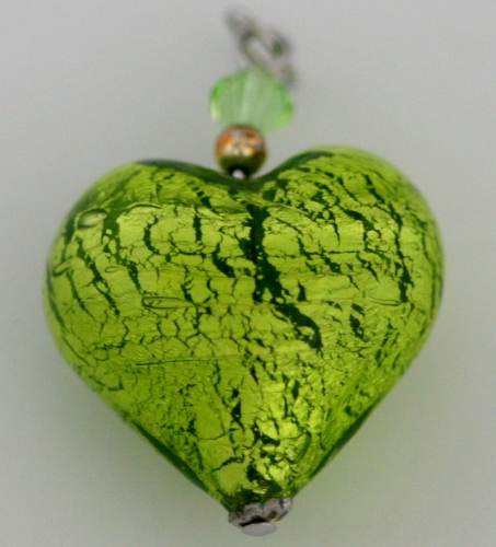Murano Heart Aurora (1.25 x1.25 in.) # 03 - Click Image to Close